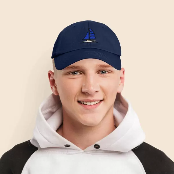 DALIX Sailboat Hat Embroidered Cotton Baseball Dad Cap Men