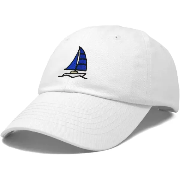 DALIX Sailboat Hat Embroidered Cotton Baseball Dad Cap Men