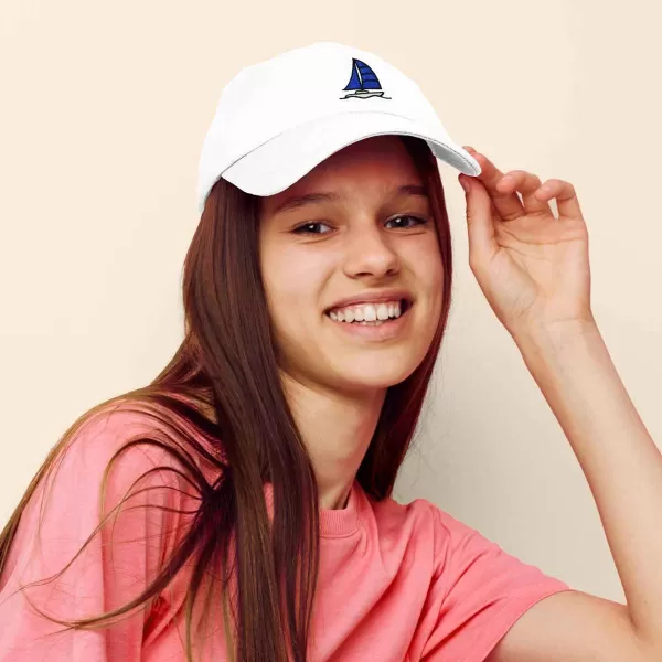 DALIX Sailboat Hat Embroidered Cotton Baseball Dad Cap Men