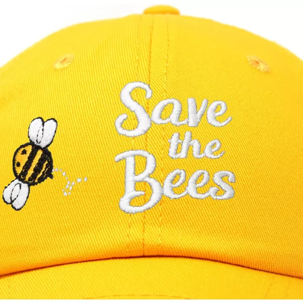DALIX Save The Bees Baseball Cap Dad Hat Embroidered Women Girls