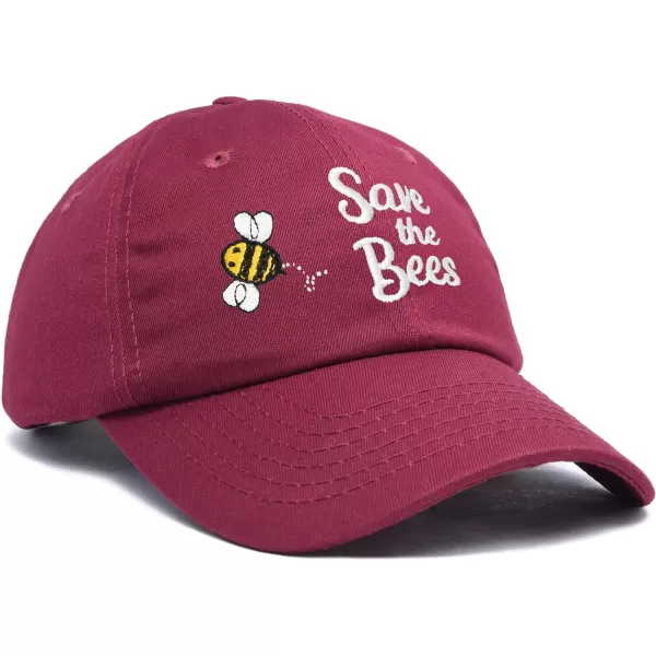 DALIX Save The Bees Baseball Cap Dad Hat Embroidered Women Girls