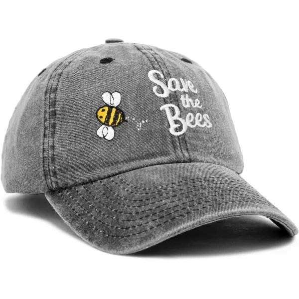 DALIX Save The Bees Baseball Cap Dad Hat Embroidered Women Girls