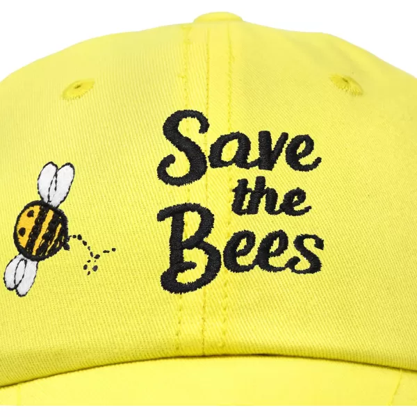 DALIX Save The Bees Baseball Cap Dad Hat Embroidered Women Girls