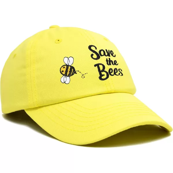 DALIX Save The Bees Baseball Cap Dad Hat Embroidered Women Girls
