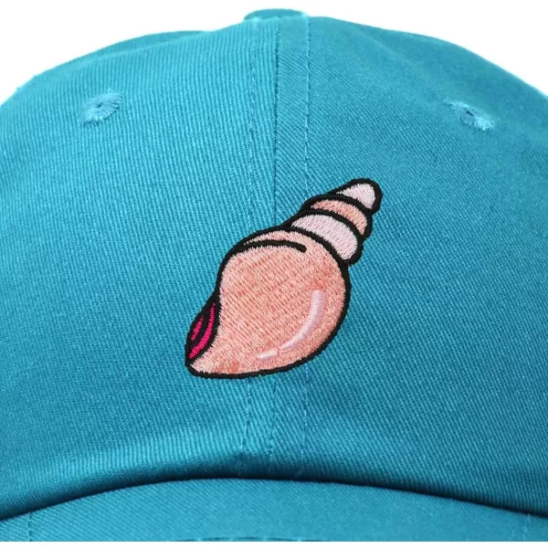 DALIX Seashell Cotton Dad Cap Embroidered Baseball Hat Womens