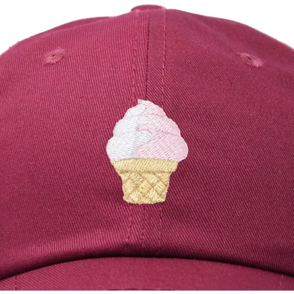 DALIX Soft Serve Ice Cream Hat Cotton Baseball Cap