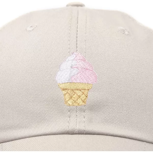 DALIX Soft Serve Ice Cream Hat Cotton Baseball Cap