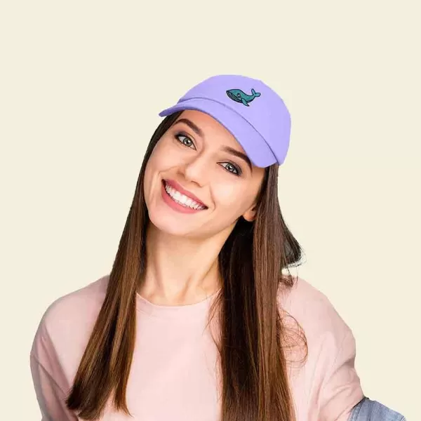 DALIX Whale Embroidered Dad Hat Cotton Baseball Cap Women