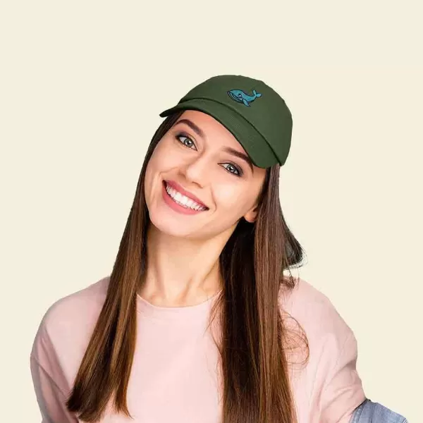 DALIX Whale Embroidered Dad Hat Cotton Baseball Cap Women
