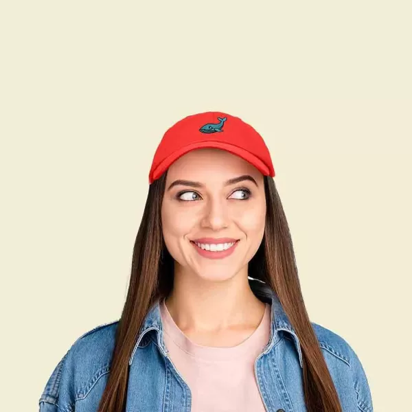 DALIX Whale Embroidered Dad Hat Cotton Baseball Cap Women