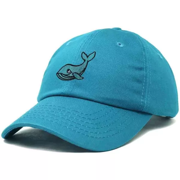 DALIX Whale Embroidered Dad Hat Cotton Baseball Cap Women