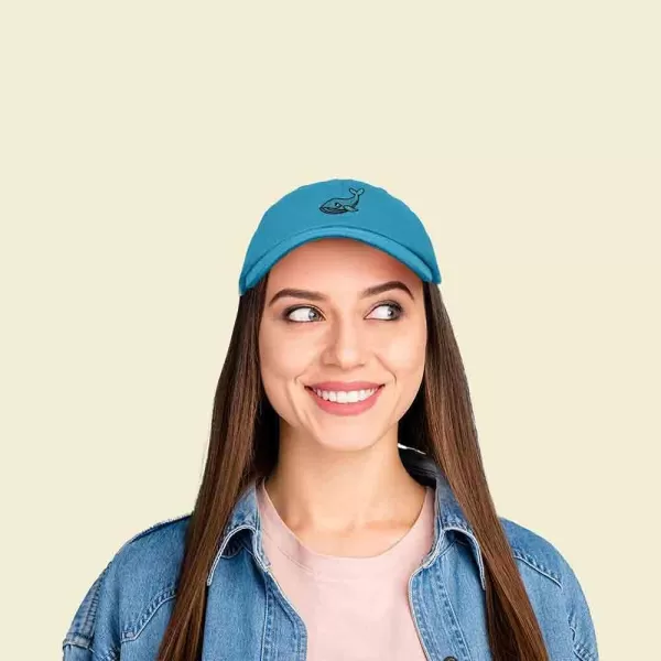 DALIX Whale Embroidered Dad Hat Cotton Baseball Cap Women