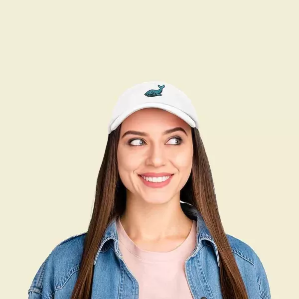 DALIX Whale Embroidered Dad Hat Cotton Baseball Cap Women
