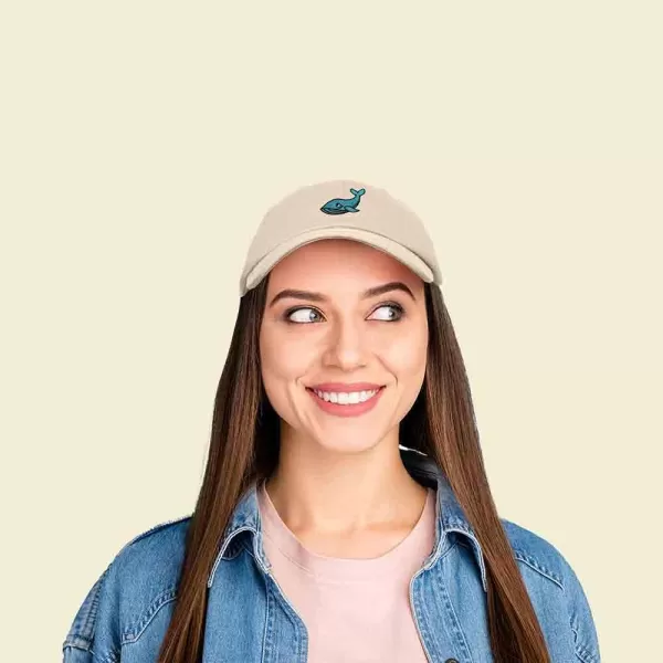 DALIX Whale Embroidered Dad Hat Cotton Baseball Cap Women