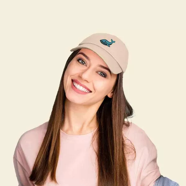 DALIX Whale Embroidered Dad Hat Cotton Baseball Cap Women