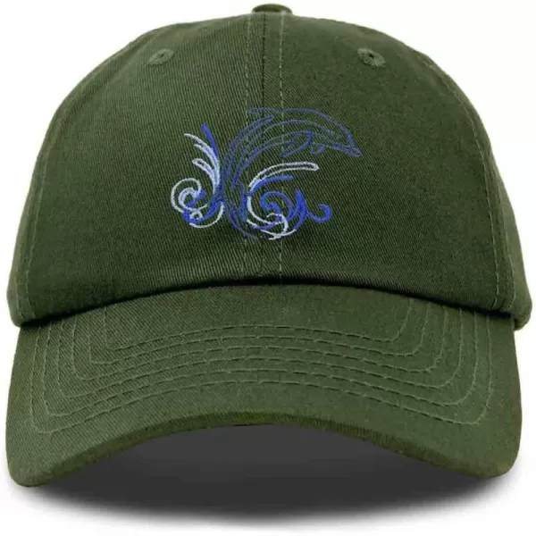 DALIX Bottlenose Dolphin Embroidered Dad Cap Cotton Baseball Cap Women