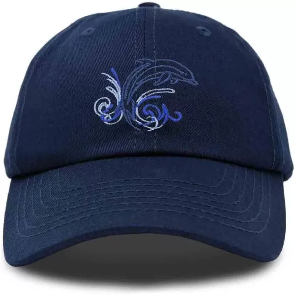 DALIX Bottlenose Dolphin Embroidered Dad Cap Cotton Baseball Cap Women
