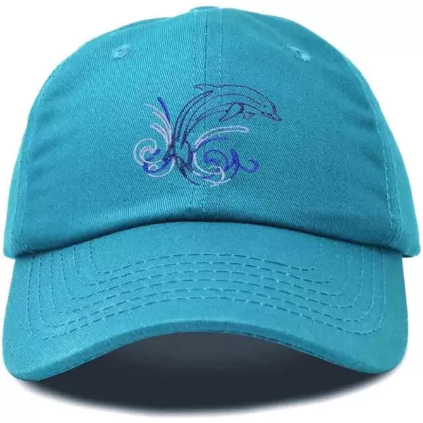 DALIX Bottlenose Dolphin Embroidered Dad Cap Cotton Baseball Cap Women