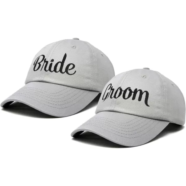 DALIX Bride Groom Dad Hats Baseball Caps Newlywed Wedding Party Gift