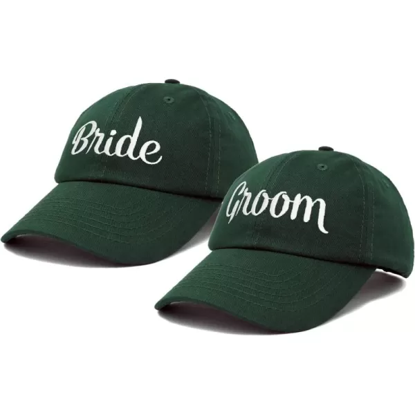 DALIX Bride Groom Dad Hats Baseball Caps Newlywed Wedding Party Gift