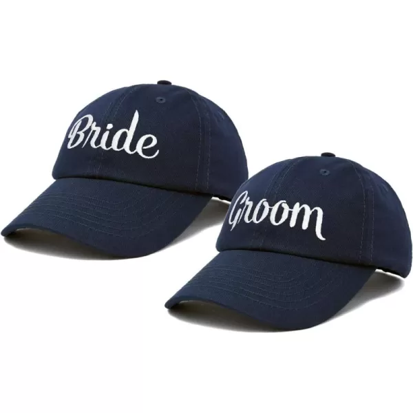 DALIX Bride Groom Dad Hats Baseball Caps Newlywed Wedding Party Gift