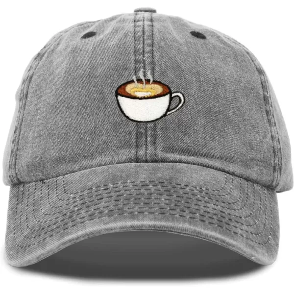 DALIX Cappuccino Hat Coffee Cup Womens Baseball Cap Washed
