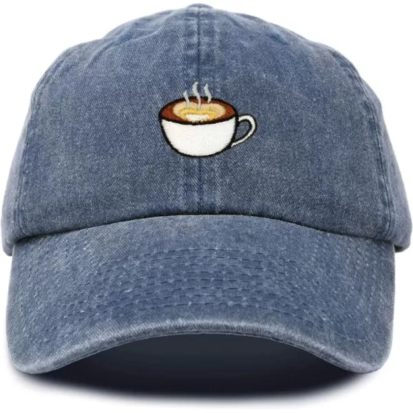 DALIX Cappuccino Hat Coffee Cup Womens Baseball Cap Washed