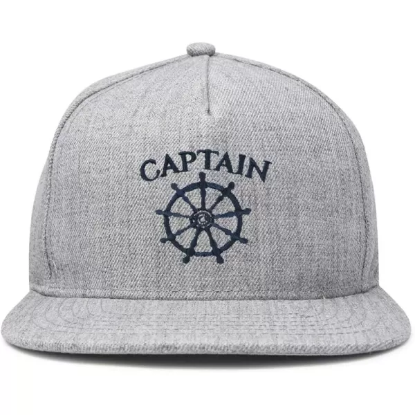 DALIX Captain Snapback Flat Bill Baseball Hat Embroidered Cap Mens