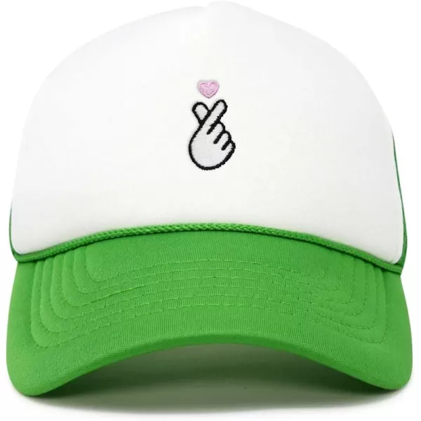 DALIX Embroidered Snap Heart Trucker Cap Hat Women