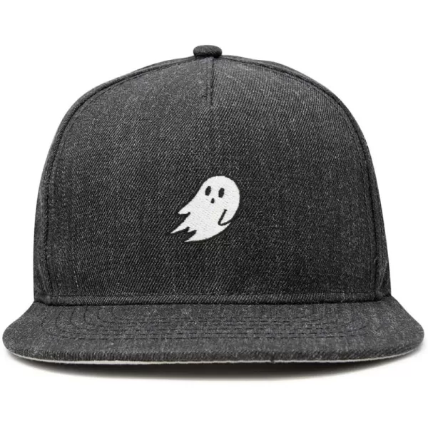 DALIX Ghost Snapback Flat Bill Baseball Hat Embroidered Cap Mens