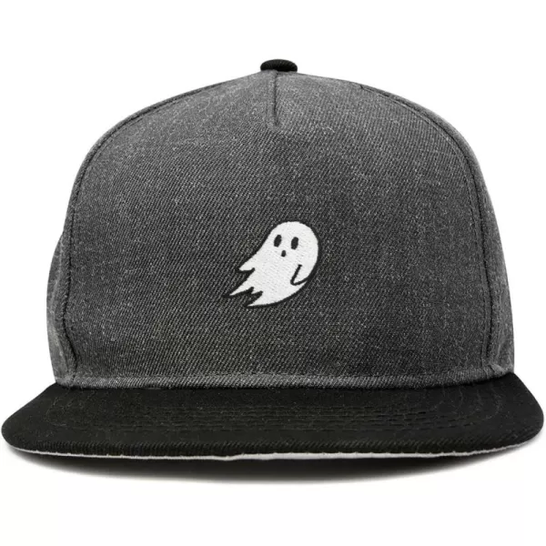 DALIX Ghost Snapback Flat Bill Baseball Hat Embroidered Cap Mens