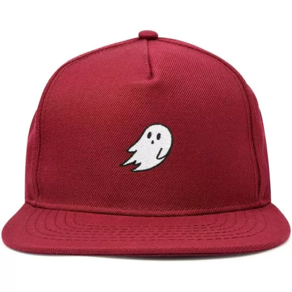 DALIX Ghost Snapback Flat Bill Baseball Hat Embroidered Cap Mens