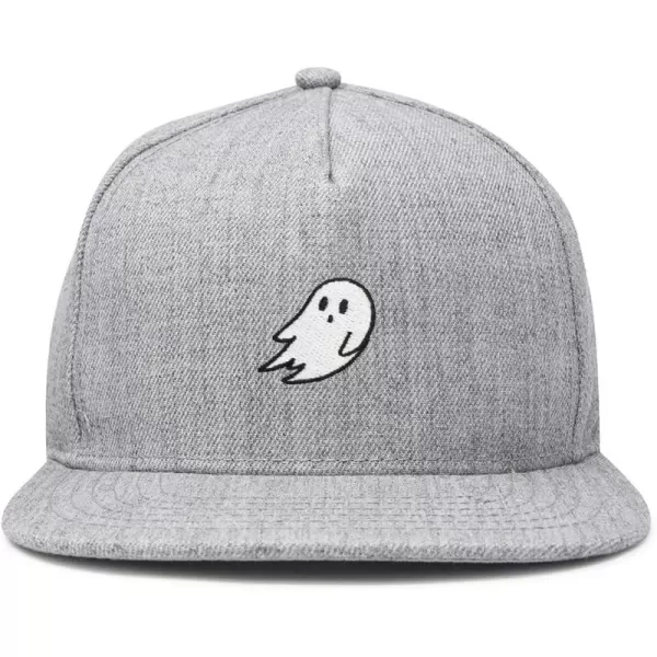 DALIX Ghost Snapback Flat Bill Baseball Hat Embroidered Cap Mens
