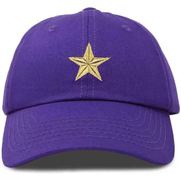 DALIX Gold Star Embroidered Dad Cap Cotton Baseball Hat Women
