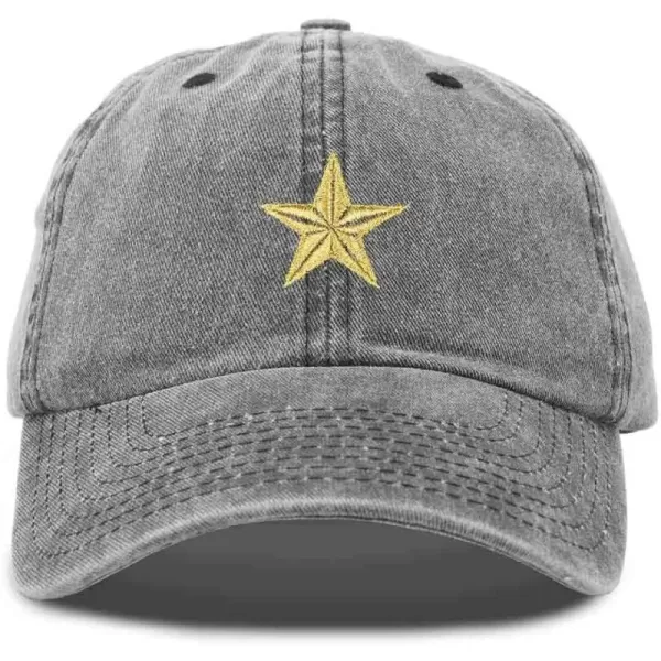 DALIX Gold Star Embroidered Dad Cap Cotton Baseball Hat Women