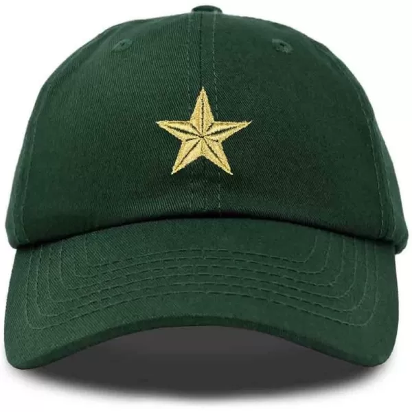 DALIX Gold Star Embroidered Dad Cap Cotton Baseball Hat Women