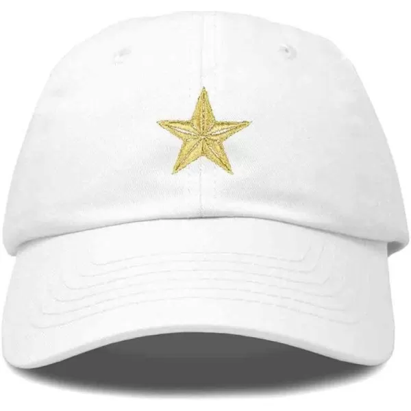 DALIX Gold Star Embroidered Dad Cap Cotton Baseball Hat Women