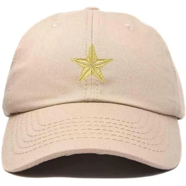 DALIX Gold Star Embroidered Dad Cap Cotton Baseball Hat Women