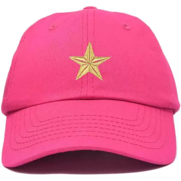 DALIX Gold Star Embroidered Dad Cap Cotton Baseball Hat Women