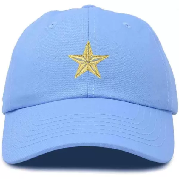 DALIX Gold Star Embroidered Dad Cap Cotton Baseball Hat Women
