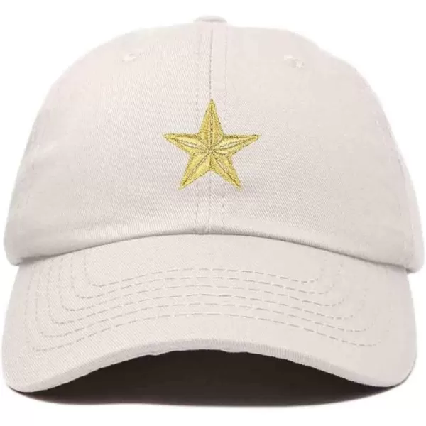 DALIX Gold Star Embroidered Dad Cap Cotton Baseball Hat Women
