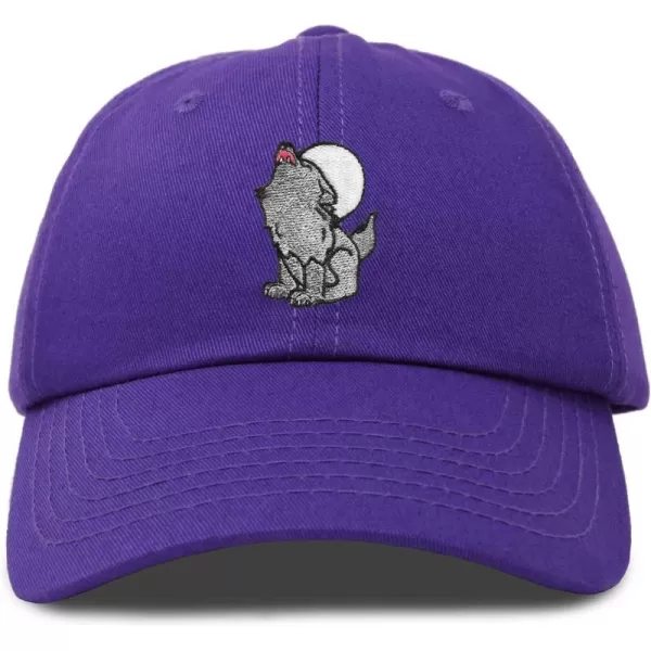 DALIX Howling Wolf Embroidered Baseball Dad Cap