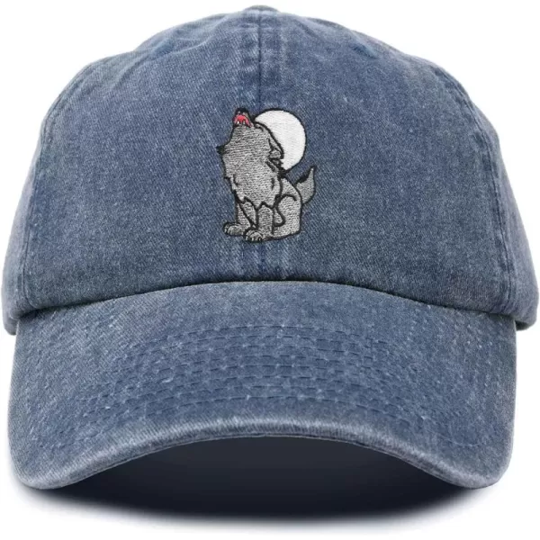 DALIX Howling Wolf Embroidered Baseball Dad Cap