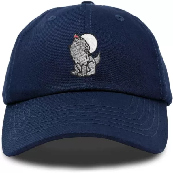 DALIX Howling Wolf Embroidered Baseball Dad Cap