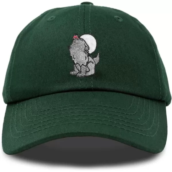 DALIX Howling Wolf Embroidered Baseball Dad Cap