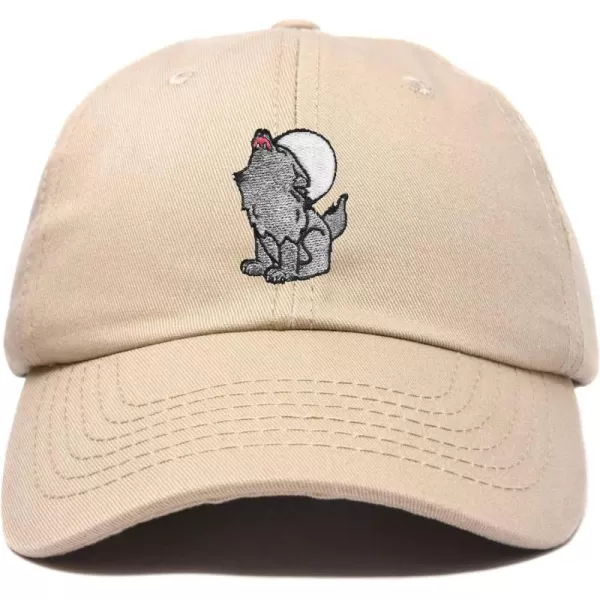 DALIX Howling Wolf Embroidered Baseball Dad Cap
