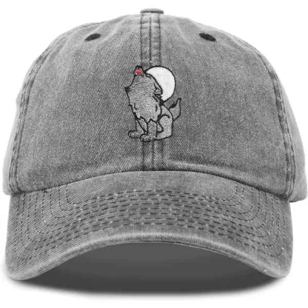 DALIX Howling Wolf Embroidered Baseball Dad Cap