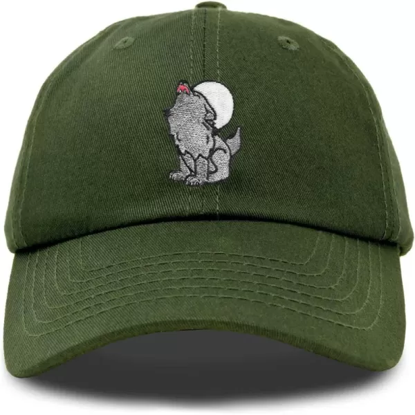 DALIX Howling Wolf Embroidered Baseball Dad Cap