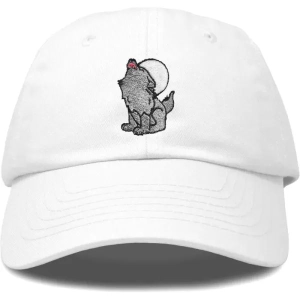 DALIX Howling Wolf Embroidered Baseball Dad Cap