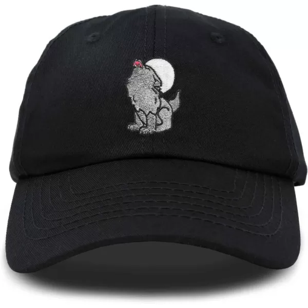 DALIX Howling Wolf Embroidered Baseball Dad Cap